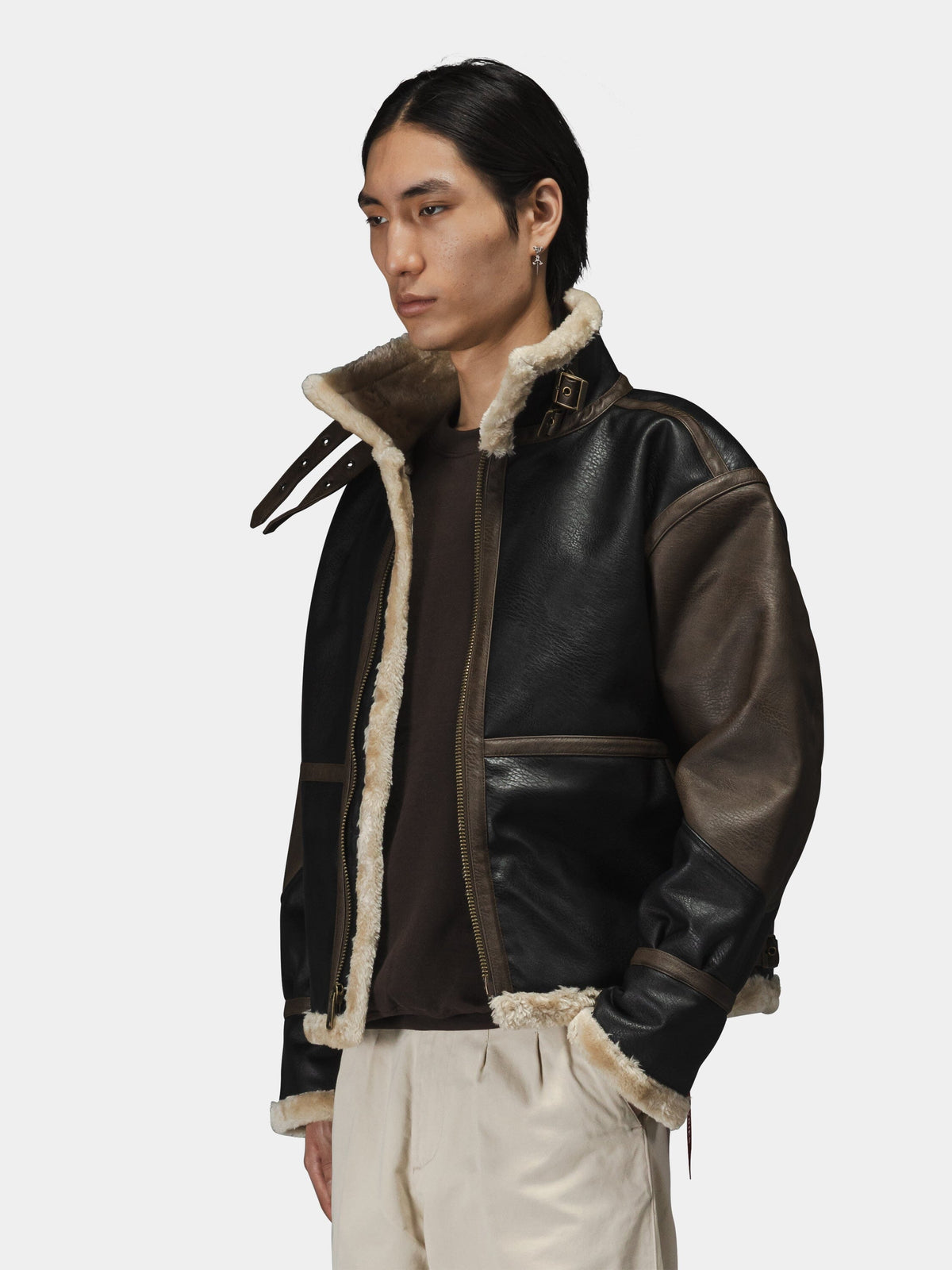 Faux Leather B-3 Mod Jacket ESPRESSO | Alpha Industries