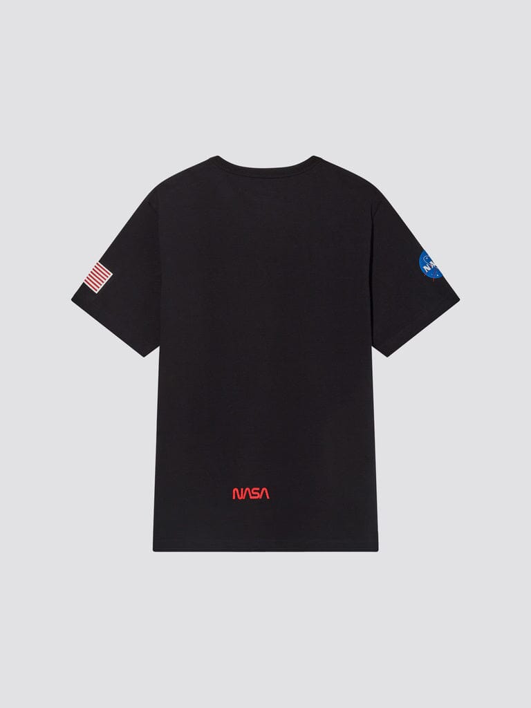 NASA WORM LOGO ESSENTIAL TEE BLACK | Alpha Industries