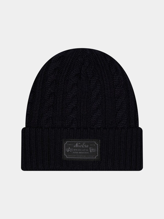 NEW YORK YANKEES X ALPHA X NEW ERA CABLE KNIT BEANIE NAVY | Alpha Industries