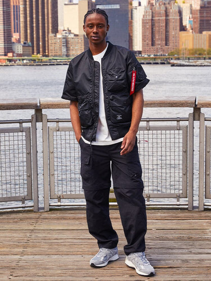 L-2B Short Sleeve Bomber Jacket BLACK | Alpha Industries