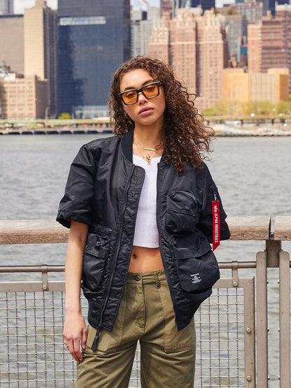 L-2B Short Sleeve Bomber Jacket BLACK | Alpha Industries