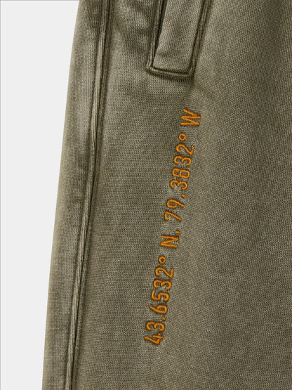 OVO X Alpha Garment Dye Fleece Pants OG-107 GREEN | Alpha Industries