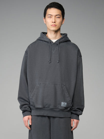 ESSENTIAL HOODIE BATTLEWASH SWEATSHIRT BLACK | Alpha Industries
