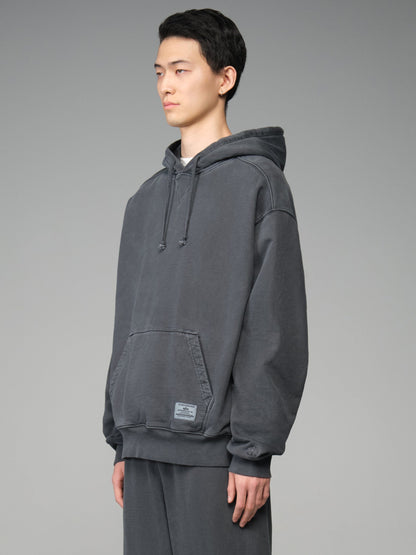 ESSENTIAL HOODIE BATTLEWASH SWEATSHIRT BLACK | Alpha Industries