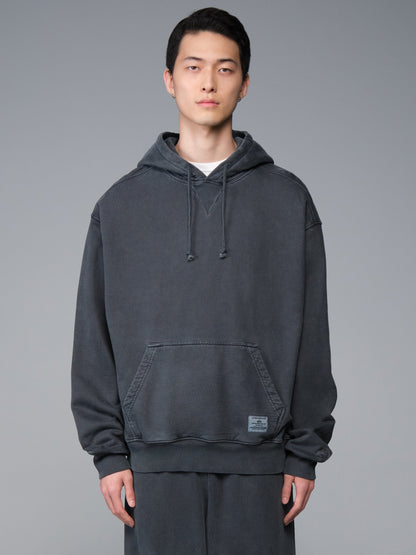ESSENTIAL HOODIE BATTLEWASH SWEATSHIRT BLACK | Alpha Industries