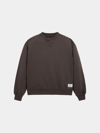 ESSENTIAL CREW BATTLEWASH SWEATSHIRT HICKORY | Alpha Industries