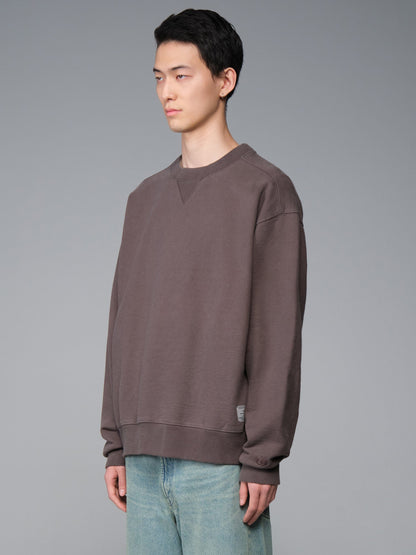 ESSENTIAL CREW BATTLEWASH SWEATSHIRT HICKORY | Alpha Industries