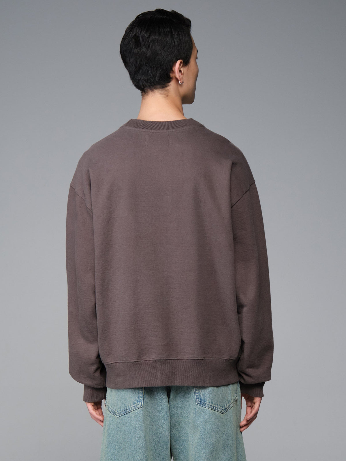 ESSENTIAL CREW BATTLEWASH SWEATSHIRT HICKORY | Alpha Industries