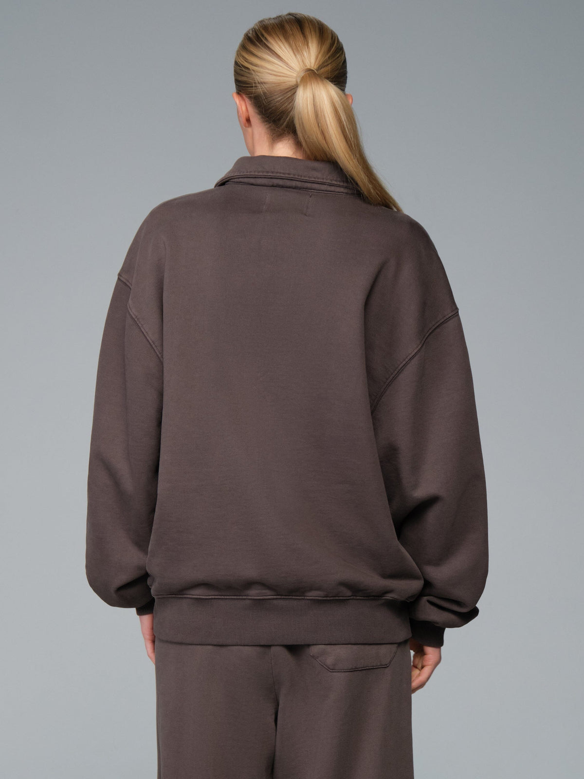 ESSENTIAL 1/4 ZIP BATTLEWASH SWEATSHIRT HICKORY | Alpha Industries