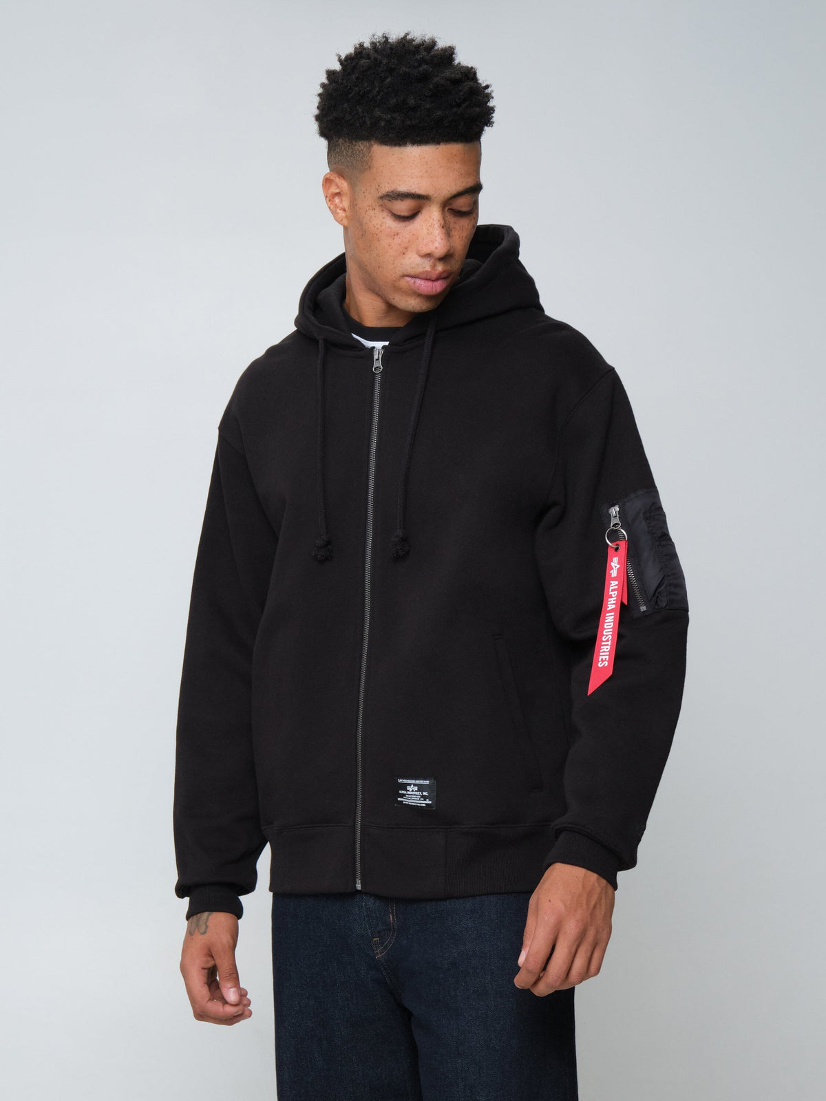 UTILITY POCKET FULL ZIP UP BLACK | Alpha Industries