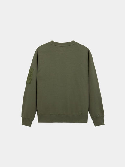 UTILITY POCKET CREW SWEATSHIRT BLACK | Alpha Industries