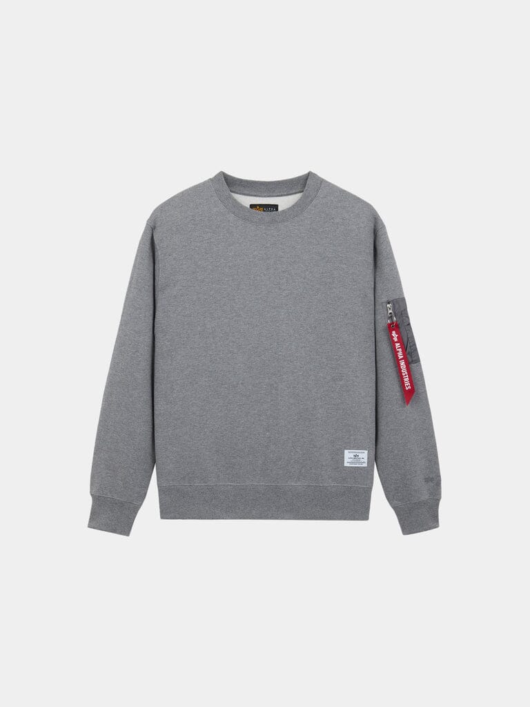 UTILITY POCKET CREW SWEATSHIRT BLACK | Alpha Industries