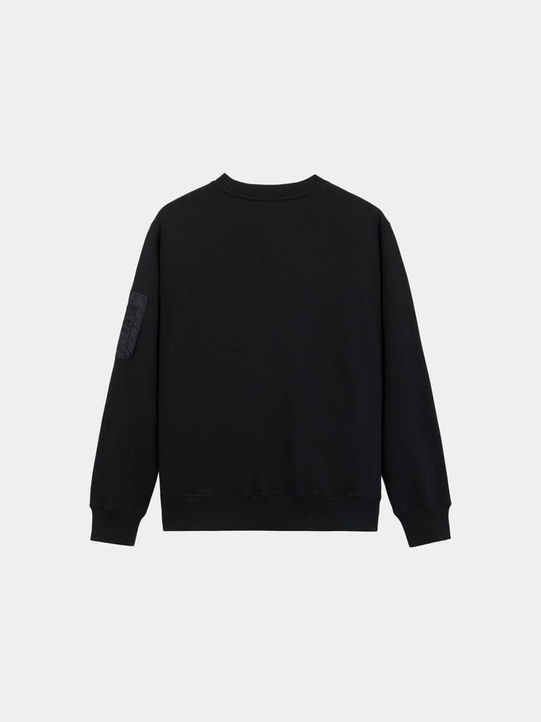 UTILITY POCKET CREW SWEATSHIRT BLACK | Alpha Industries