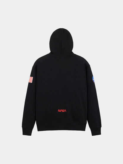 NASA ESSENTIAL HOODIE SWEATSHIRT BLACK | Alpha Industries
