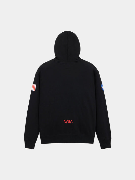 NASA ESSENTIAL HOODIE SWEATSHIRT BLACK | Alpha Industries