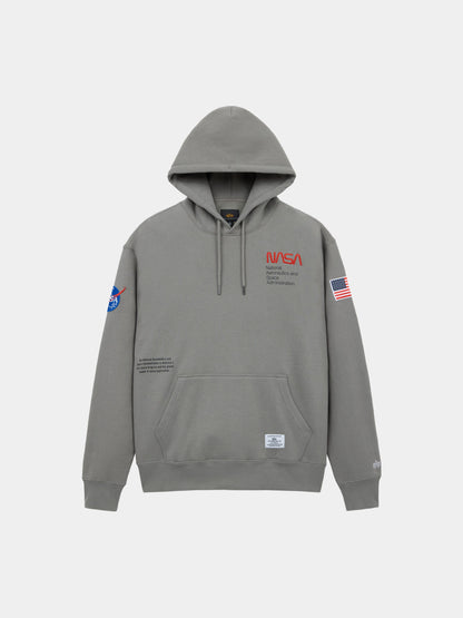 NASA ESSENTIAL HOODIE SWEATSHIRT BLACK | Alpha Industries