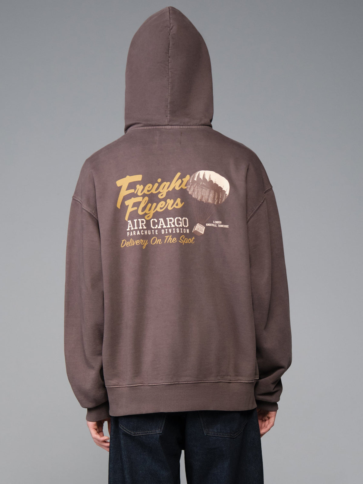 ESSENTIAL HOODIE FREIGHT SWEATSHIRT HICKORY | Alpha Industries