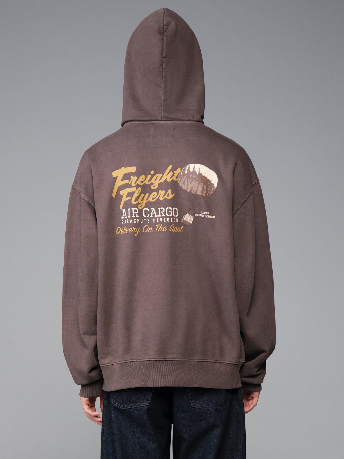 ESSENTIAL HOODIE FREIGHT SWEATSHIRT HICKORY | Alpha Industries