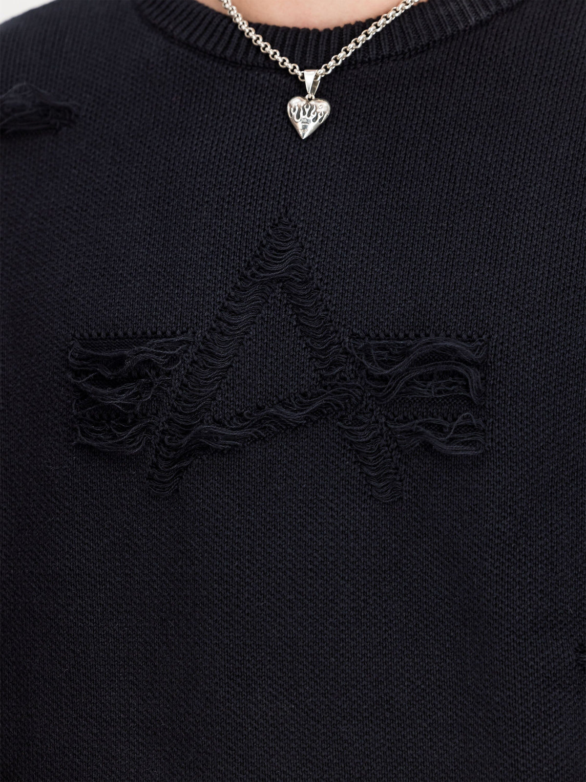 Distressed Logo Pullover BLACK | Alpha Industries