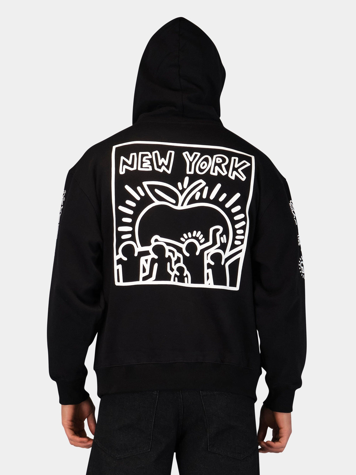 Keith Haring x Alpha New York Graphic Hoodie BLACK | Alpha Industries