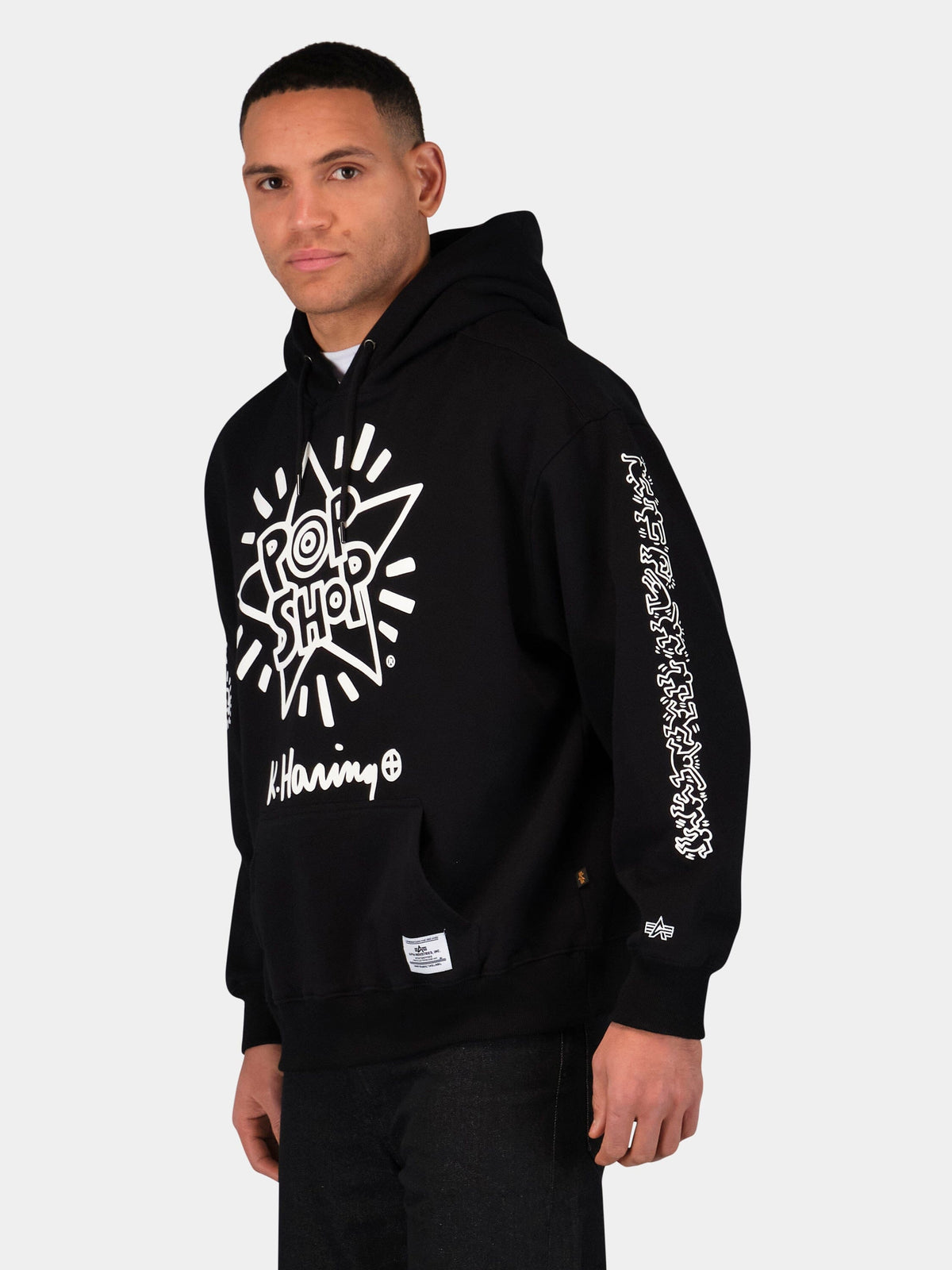 Keith Haring x Alpha New York Graphic Hoodie BLACK | Alpha Industries