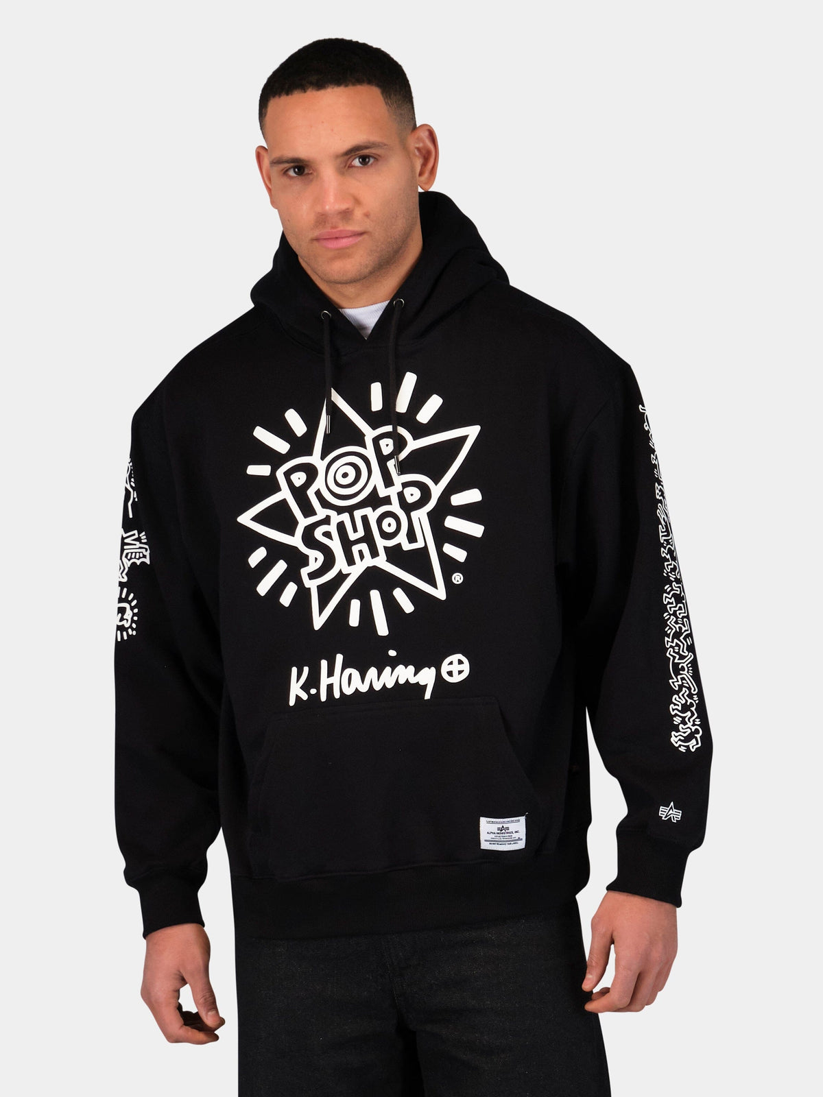 Keith Haring x Alpha New York Graphic Hoodie BLACK | Alpha Industries