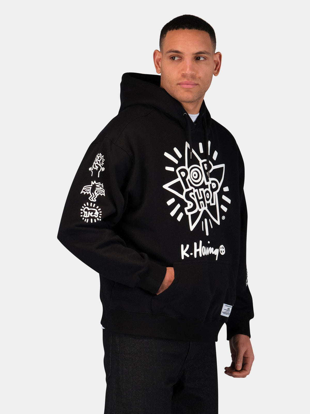 Keith Haring x Alpha New York Graphic Hoodie BLACK | Alpha Industries