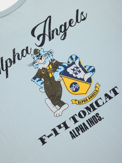 Relaxed Alpha Angels Tee MIST | Alpha Industries