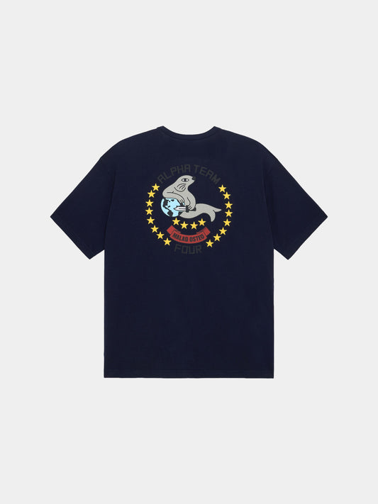 Relaxed Alpha Seal Tee REPLICA BLUE | Alpha Industries