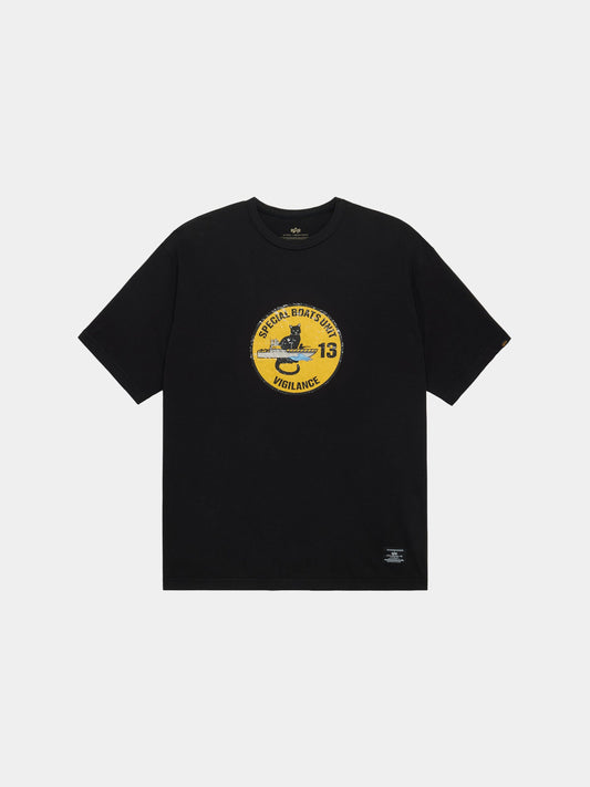 Relaxed Black Cat Tee BLACK | Alpha Industries
