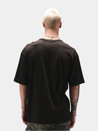 Relaxed Black Cat Tee BLACK | Alpha Industries