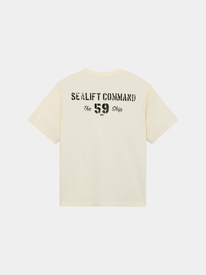 ESSENTIAL BATTLEWASH SEALIFT TEE EGGNOG | Alpha Industries