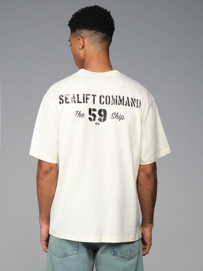 ESSENTIAL BATTLEWASH SEALIFT TEE EGGNOG | Alpha Industries