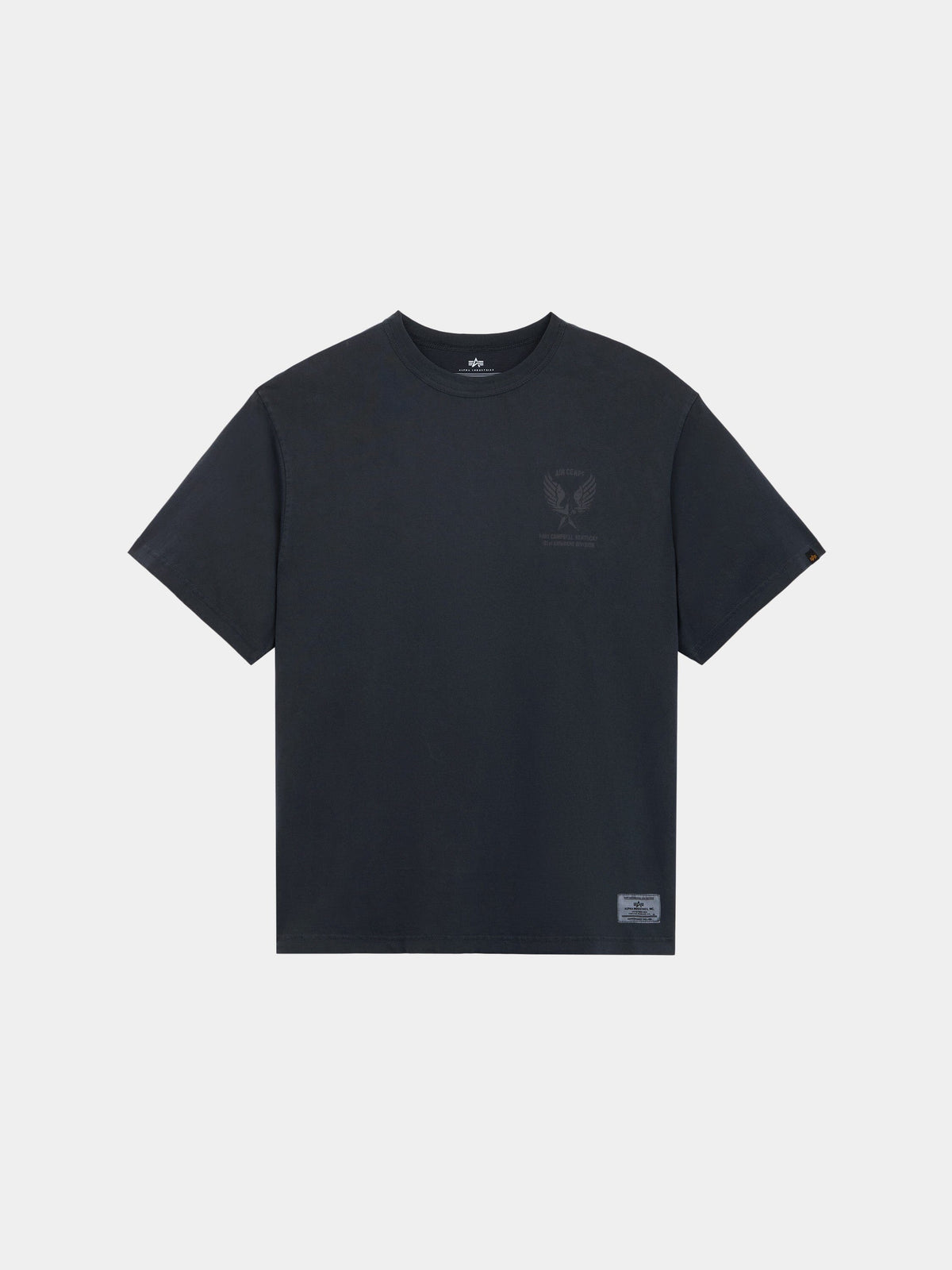 ESSENTIAL BATTLEWASH AIR CORPS TEE BLACK | Alpha Industries