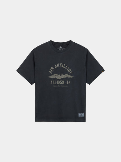 ESSENTIAL BATTLEWASH AIR AUX TEE BLACK | Alpha Industries