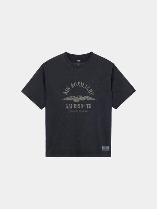ESSENTIAL BATTLEWASH AIR AUX TEE BLACK | Alpha Industries
