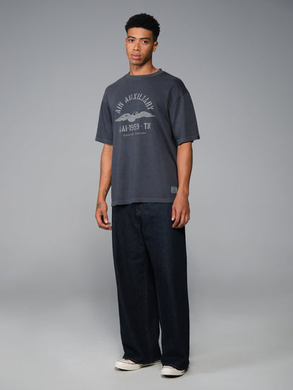 ESSENTIAL BATTLEWASH AIR AUX TEE BLACK | Alpha Industries