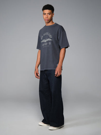 ESSENTIAL BATTLEWASH AIR AUX TEE BLACK | Alpha Industries