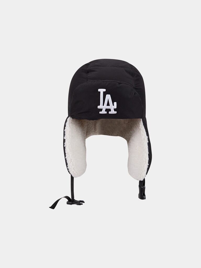 LOS ANGELES DODGERS X ALPHA X NEW ERA PUFFER TRAPPER HAT BLACK | Alpha Industries