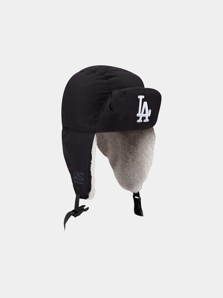 LOS ANGELES DODGERS X ALPHA X NEW ERA PUFFER TRAPPER HAT BLACK | Alpha Industries