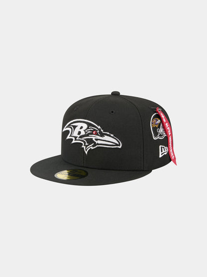 Baltimore Ravens X Alpha X New Era 59FIFTY Fitted Cap BLACK | Alpha Industries