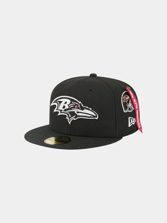 Baltimore Ravens X Alpha X New Era 59FIFTY Fitted Cap BLACK | Alpha Industries