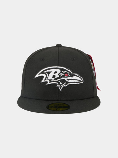 Baltimore Ravens X Alpha X New Era 59FIFTY Fitted Cap BLACK | Alpha Industries