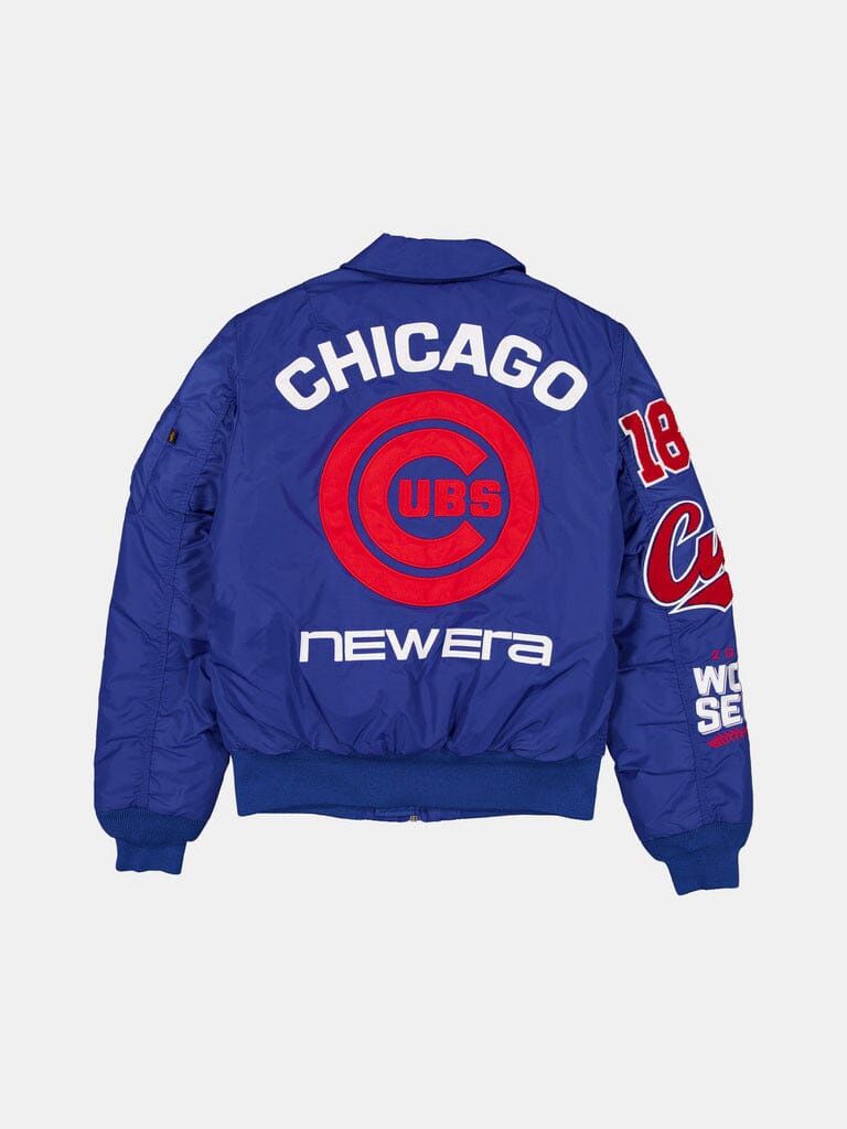 CHICAGO CUBS X ALPHA X NEW ERA MA-1 COLLARED BOMBER JACKET LIGHT ROYAL | Alpha Industries