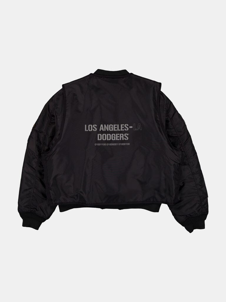 LOS ANGELES DODGERS X ALPHA X NEW ERA MA-1 BOMBER JACKET WITH VEST BLACK | Alpha Industries