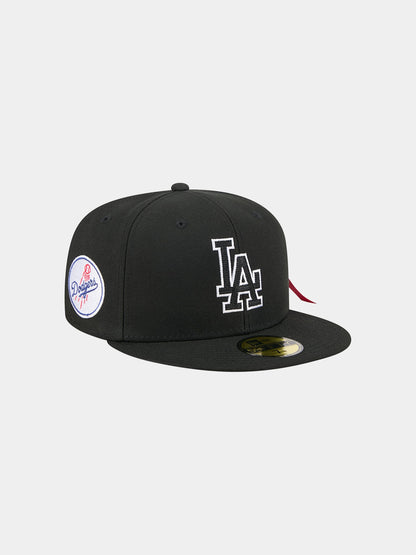 Los Angeles Dodgers X Alpha X New Era 59FIFTY Fitted Cap BLACK | Alpha Industries