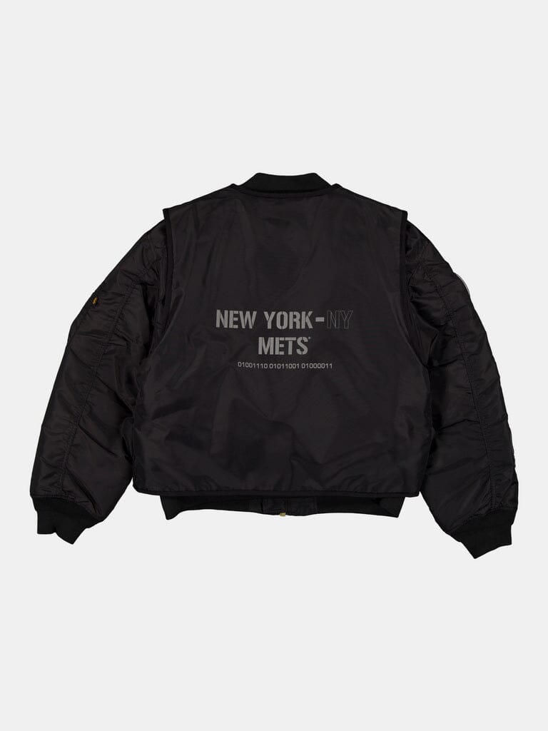 NEW YORK METS X ALPHA X NEW ERA MA-1 BOMBER JACKET WITH VEST BLACK | Alpha Industries
