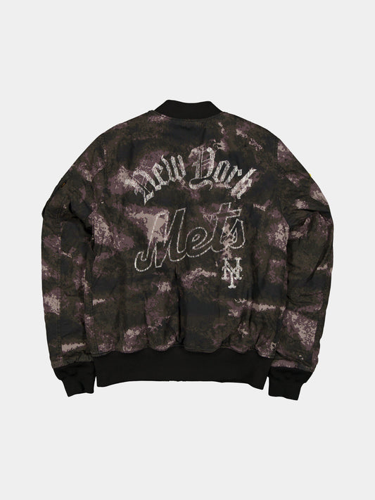 New York Mets X Alpha X New Era MA-1 Bomber Jacket (Black Camo) BLACK | Alpha Industries