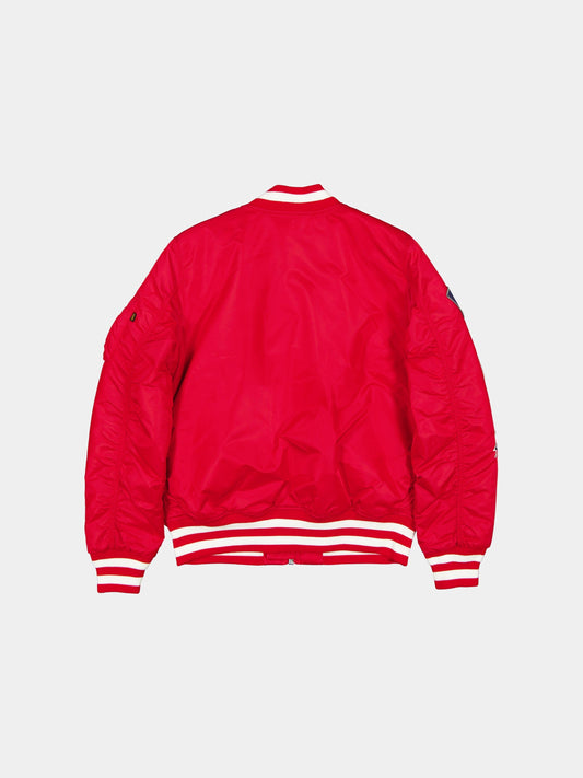 New York Yankees X Alpha X New Era MA-1 Bomber Jacket (Scarlet) SCARLET/WHITE | Alpha Industries