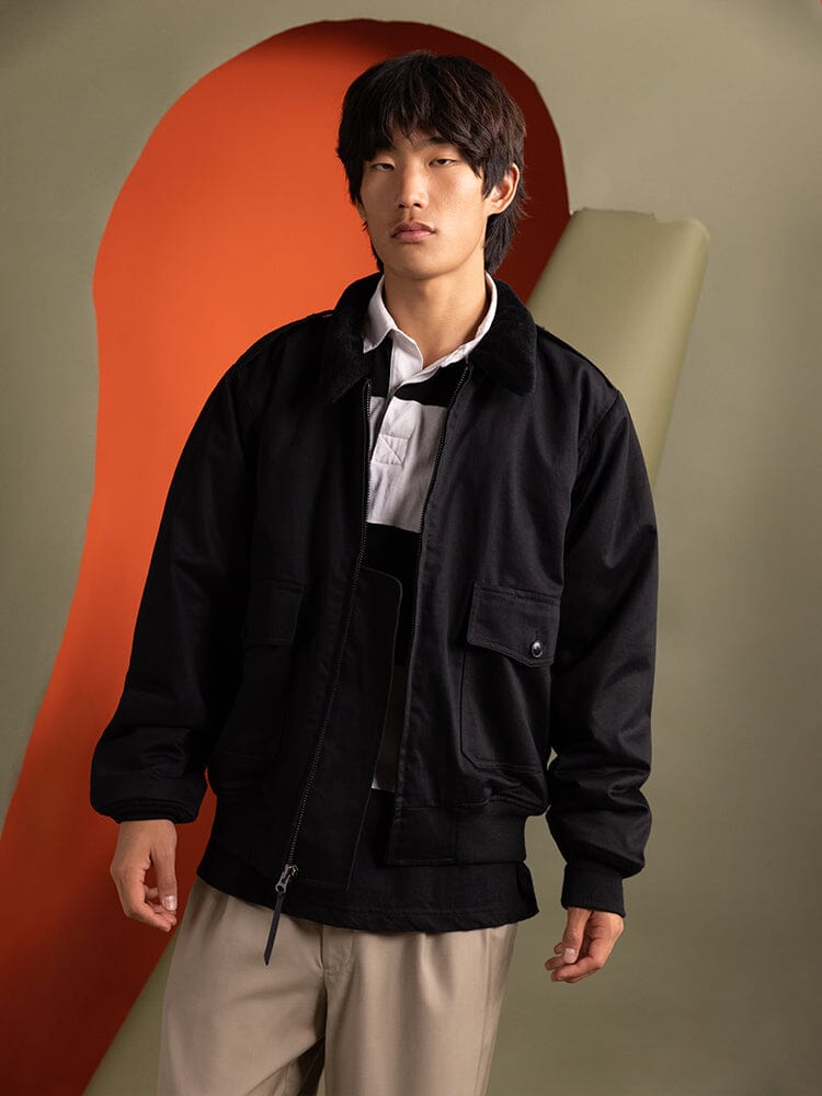 1940s B-10 Bomber Jacket BLACK | Alpha Industries